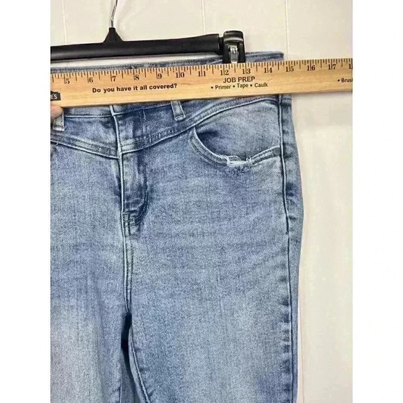 Judy Blue Jeans 7/28 Skinny Fit Front Yoke Distressed Stretch Light Wash JB88244 - Picture 7 of 10
